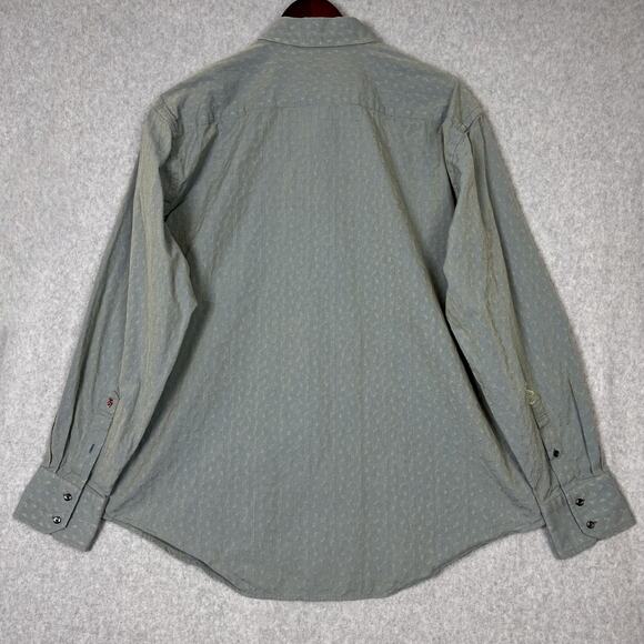 Robert Graham Shirt Men's Sz XL Grey L/S Button Up Cotton Paisley All Over Print - Picture 7 of 9